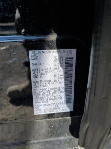 5N1DR3AA6NC221491 - 2022 NISSAN PATHFINDER S BLACK photo 14