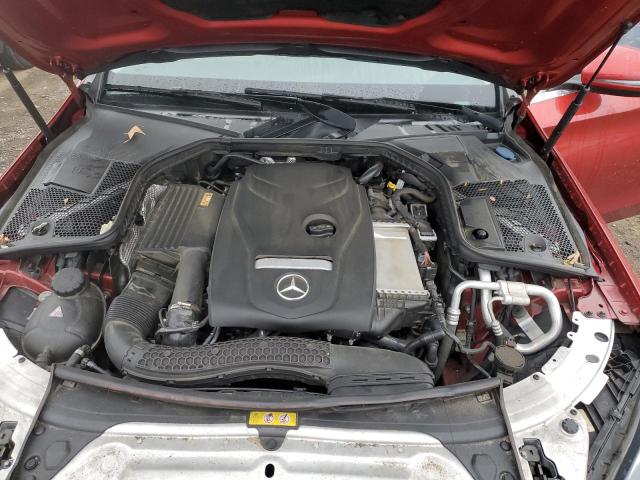 55SWF4KB4HU228741 - 2017 MERCEDES-BENZ C 300 4MATIC RED photo 11