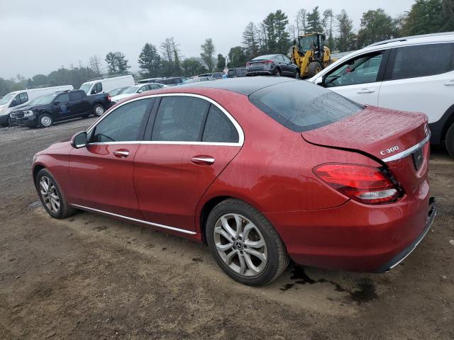 55SWF4KB4HU228741 - 2017 MERCEDES-BENZ C 300 4MATIC RED photo 2