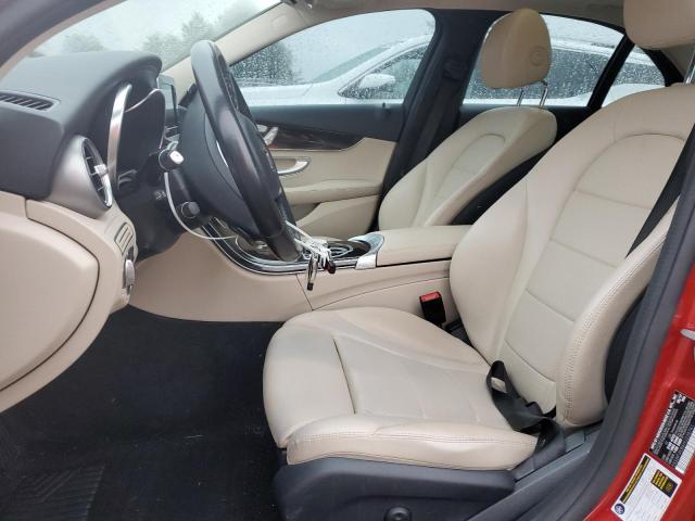 55SWF4KB4HU228741 - 2017 MERCEDES-BENZ C 300 4MATIC RED photo 7