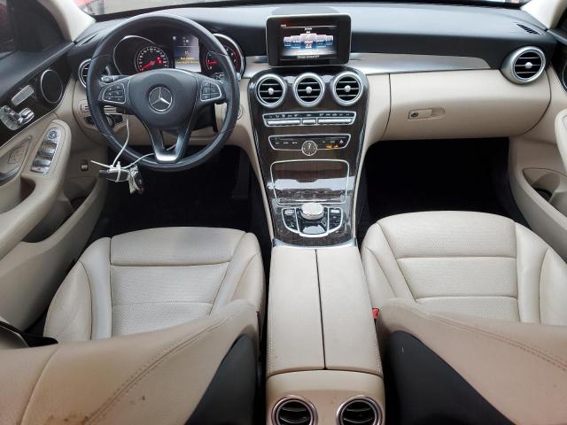 55SWF4KB4HU228741 - 2017 MERCEDES-BENZ C 300 4MATIC RED photo 8