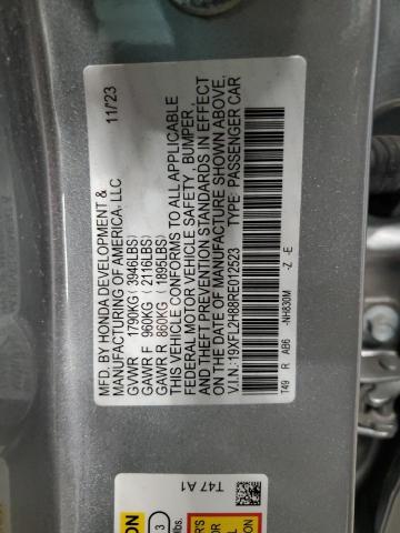 19XFL2H88RE012523 - 2024 HONDA CIVIC SPORT GRAY photo 12