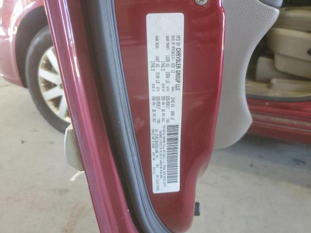 2C4RC1BGXDR631008 - 2013 CHRYSLER TOWN & COU TOURING BURGUNDY photo 13