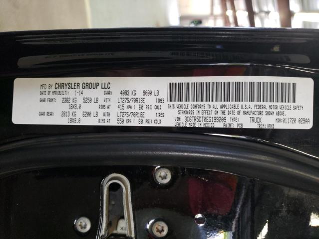 3C6TR5DT0EG199209 - 2014 RAM 2500 SLT BLACK photo 12