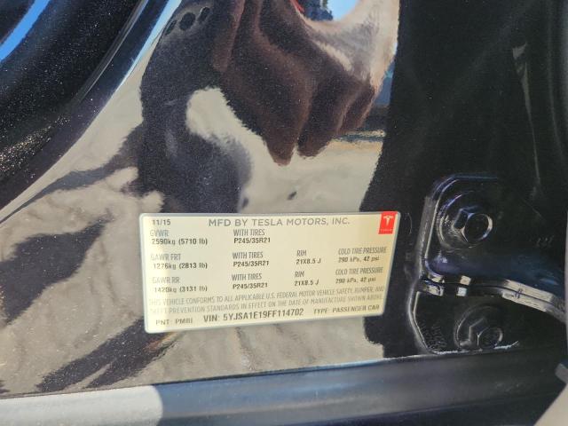 5YJSA1E19FF114702 - 2015 TESLA MODEL S BLACK photo 12