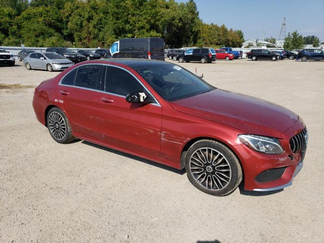55SWF4KB3HU220517 - 2017 MERCEDES-BENZ C 300 4MATIC RED photo 4