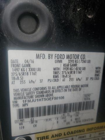 1FMJU1HT5GEF50106 - 2016 FORD EXPEDITION XLT BLACK photo 13