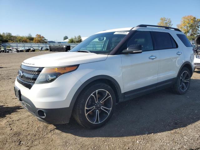 1FM5K8GT7EGC21409 - 2014 FORD EXPLORER SPORT WHITE photo 1