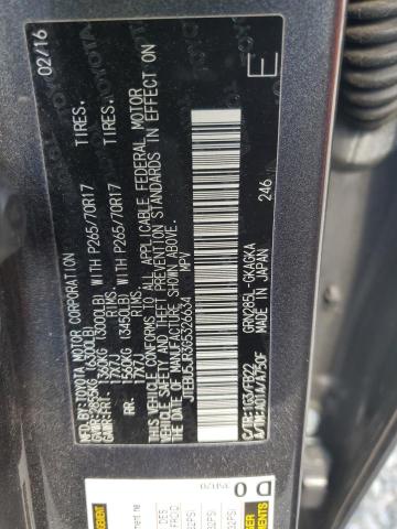 JTEBU5JR3G5326634 - 2016 TOYOTA 4RUNNER SR5/SR5 PREMIUM GRAY photo 13