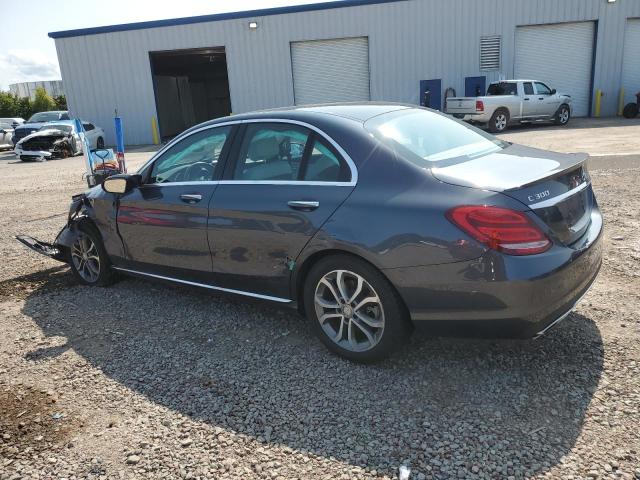 55SWF4KB9GU145160 - 2016 MERCEDES-BENZ C 300 4MATIC GRAY photo 2