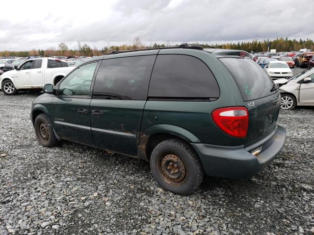 1B4GP25R81B126834 - 2001 DODGE CARAVAN SE GREEN photo 2