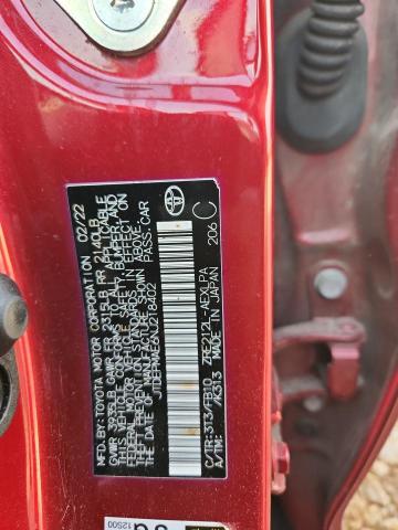 JTDEPMAE6NJ218402 - 2022 TOYOTA COROLLA LE Rot Foto 12