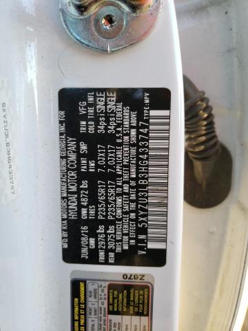 5XYZU3LB3HG433747 - 2017 HYUNDAI SANTA FE SPORT WHITE photo 13