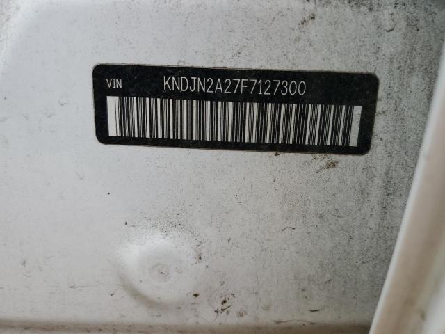 KNDJN2A27F7127300 - 2015 KIA SOUL WHITE photo 12