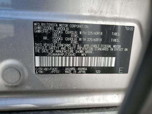 JTEAAAAH4PJ120640 - 2023 TOYOTA VENZA LE SILVER photo 13