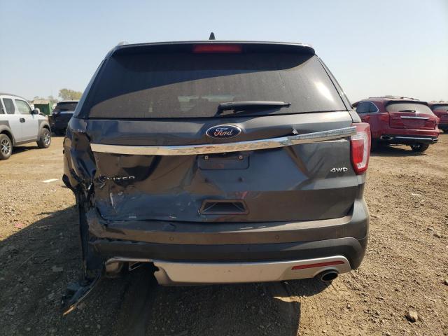 1FM5K8F85HGC93128 - 2017 FORD EXPLORER LIMITED GRAY photo 6