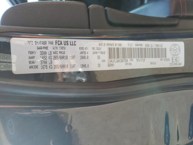 1C4RJFLG0HC807936 - 2017 JEEP GRAND CHER TRAILHAWK GRAY photo 14