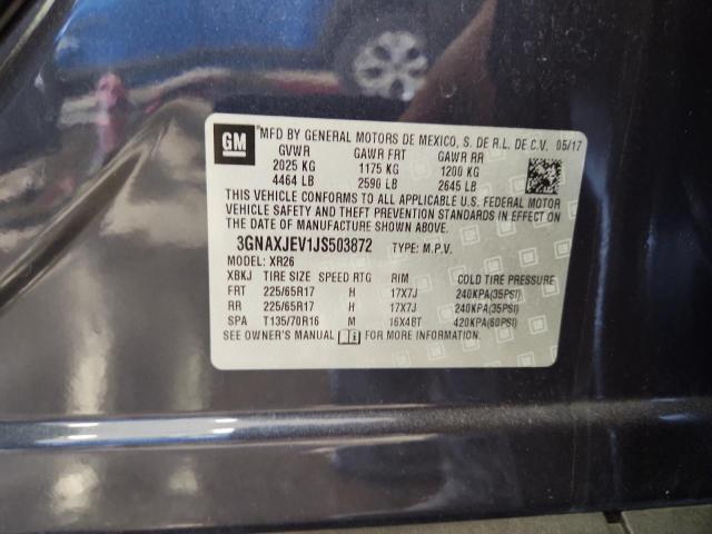 3GNAXJEV1JS503872 - 2018 CHEVROLET EQUINOX LT Mavi foto 13