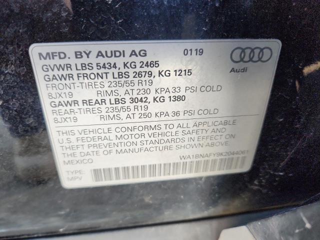 WA1BNAFY9K2044061 - 2019 AUDI Q5 PREMIUM PLUS BLACK photo 13