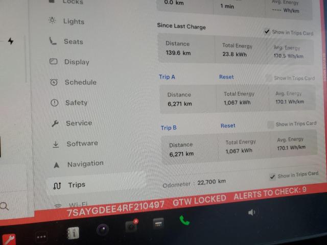 7SAYGDEE4RF210497 - 2024 TESLA MODEL Y ვერცხლისფერი ფოტო 9