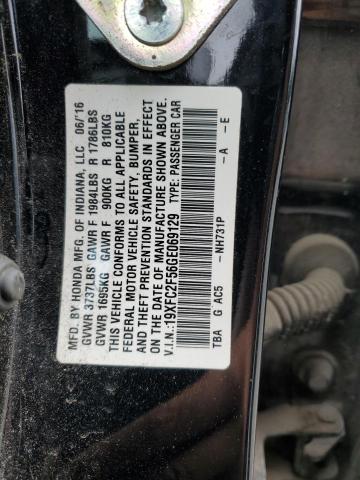 19XFC2F56GE069129 - 2016 HONDA CIVIC LX أسود صورة 13