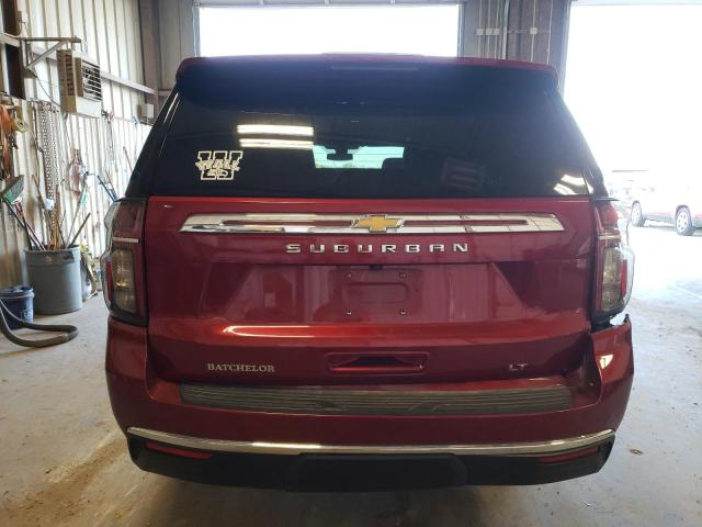 1GNSCCKD9MR145029 - 2021 CHEVROLET SUBURBAN C1500 LT RED photo 6