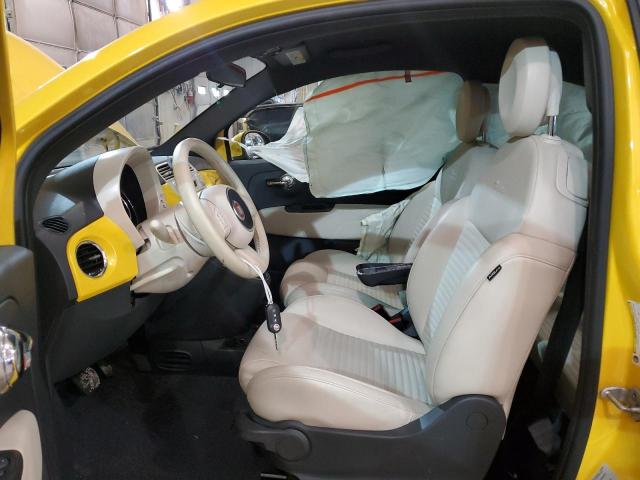 3C3CFFBRXFT647998 - 2015 FIAT 500 SPORT YELLOW photo 7