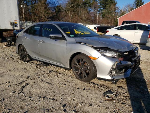 SHHFK7H96JU415048 - 2018 HONDA CIVIC SPORT TOURING SILVER photo 4