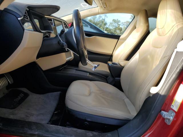 5YJSA1H18EFP48948 - 2014 TESLA MODEL S RED photo 7