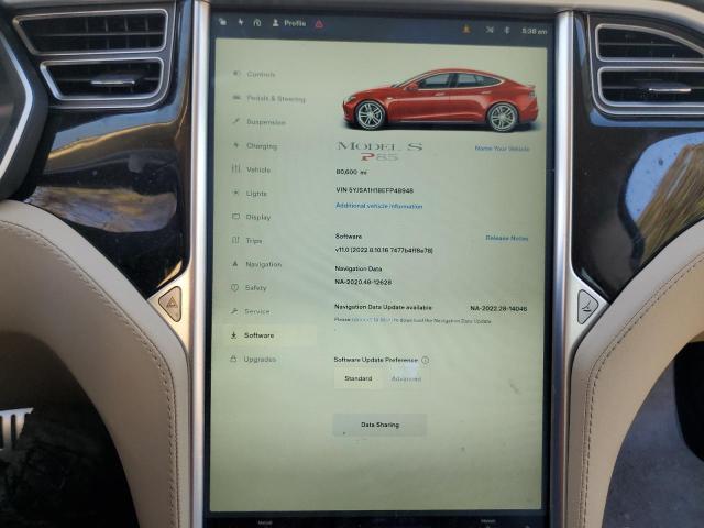 5YJSA1H18EFP48948 - 2014 TESLA MODEL S RED photo 9