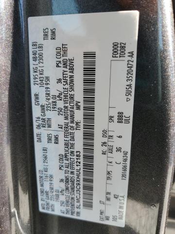 5LMCJ3C9XHUL12183 - 2017 LINCOLN MKC RESERVE Szary zdjęcie 13