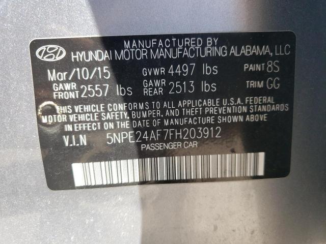 5NPE24AF7FH203912 - 2015 HYUNDAI SONATA SE SILVER photo 13