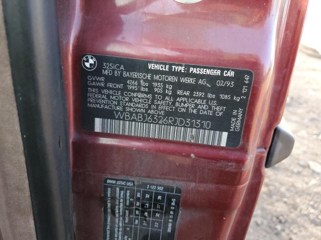 WBABJ6326RJD31310 - 1994 BMW 325 IC AUTOMATIC RED photo 12