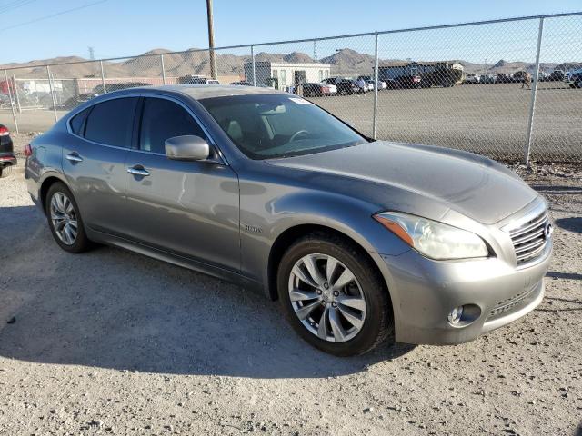 JN1EY1AP3DM650104 - 2013 INFINITI M35H GRAY photo 4