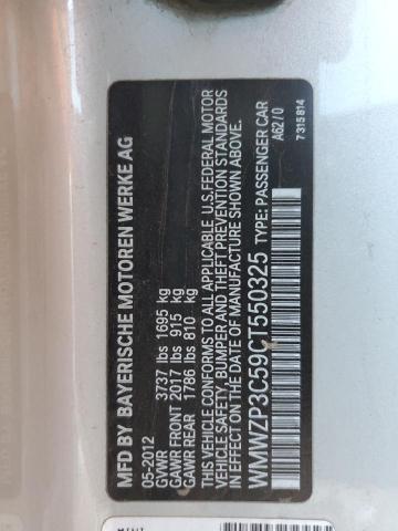 WMWZP3C59CT550325 - 2012 MINI COOPER S ვერცხლისფერი ფოტო 12