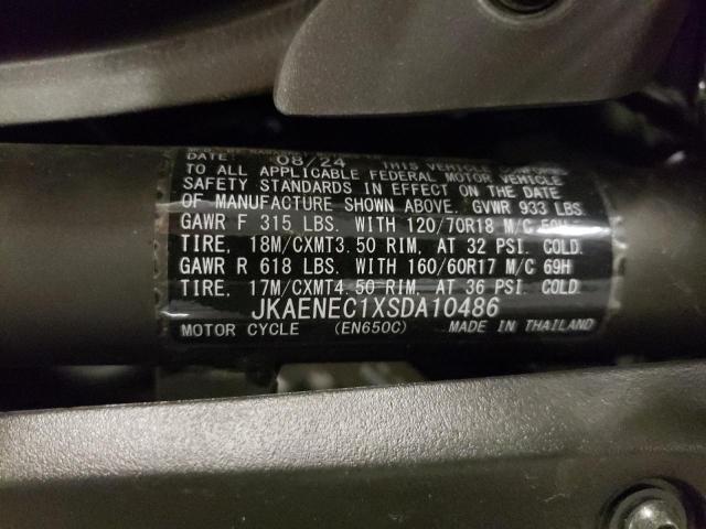 JKAENEC1XSDA10486 - 2025 KAWASAKI EN650 C Czarny zdjęcie 9