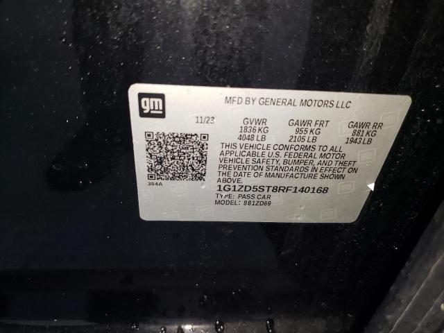 1G1ZD5ST8RF140168 - 2024 CHEVROLET MALIBU LT 黑色 照片 12