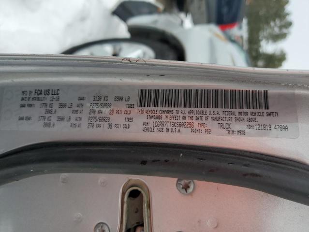 1C6RR7TT6KS602296 - 2019 RAM 1500 CLASS SLT Күміс фото 13
