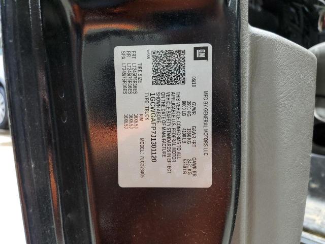 1GCWGAFP7J1301120 - 2018 CHEVROLET EXPRESS G2500 შავი ფოტო 13