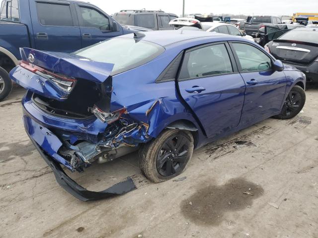 5NPLS4AG1MH005548 - 2021 HYUNDAI ELANTRA SEL BLUE photo 3