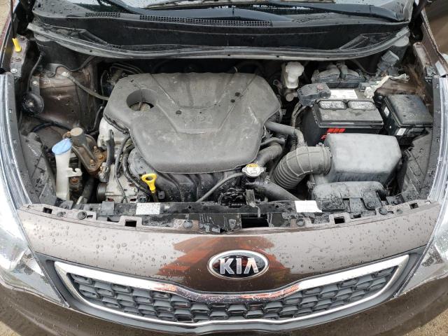 KNADN4A30E6326157 - 2014 KIA RIO EX GRAY photo 11