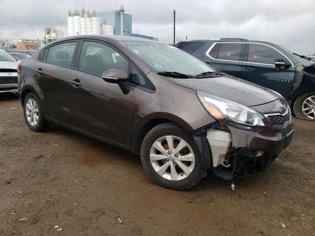 KNADN4A30E6326157 - 2014 KIA RIO EX GRAY photo 4