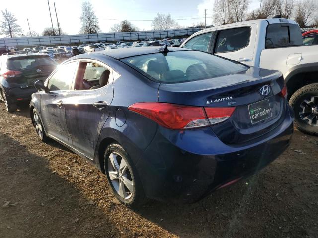 5NPDH4AE0DH309391 - 2013 HYUNDAI ELANTRA GLS BLUE photo 2