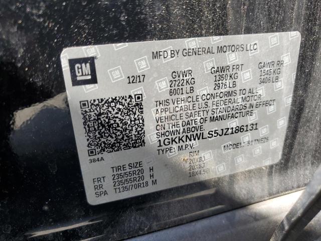 1GKKNWLS5JZ186131 - 2018 GMC ACADIA SLT-2 BLACK photo 13