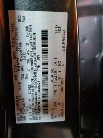 1FMCU9GD7JUB39028 - 2018 FORD ESCAPE SE CHARCOAL photo 13