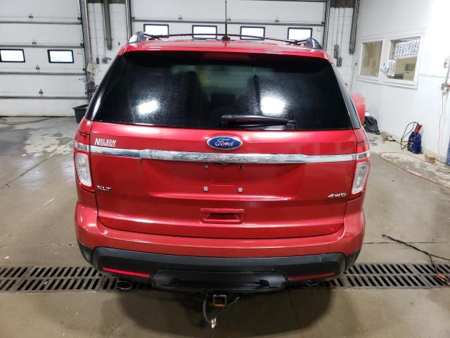 1FMHK8D80BGA32366 - 2011 FORD EXPLORER XLT RED photo 6