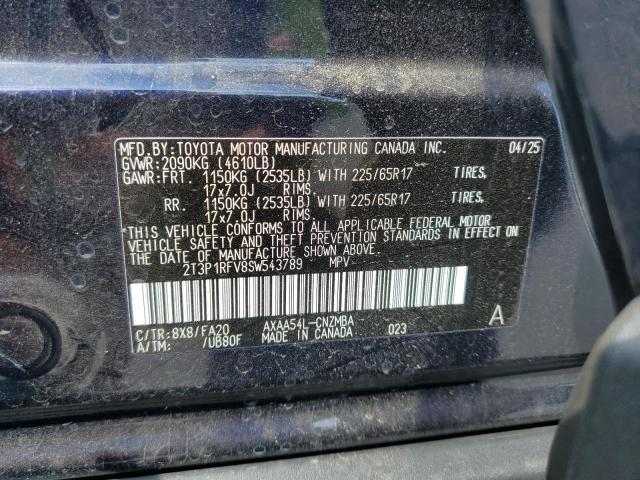 2T3P1RFV8SW543789 - 2025 TOYOTA RAV4 XLE BLUE photo 14