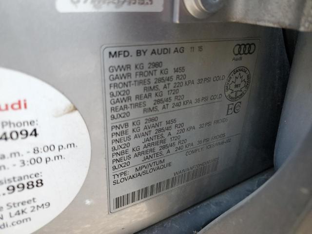WA1VAAF70HD003928 - 2017 AUDI Q7 PRESTIGE SILVER photo 13