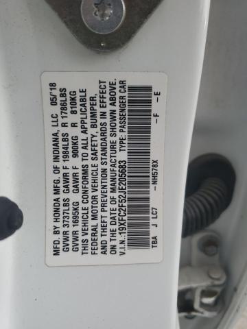 19XFC2F52JE205683 - 2018 HONDA CIVIC LX 白色 照片 13