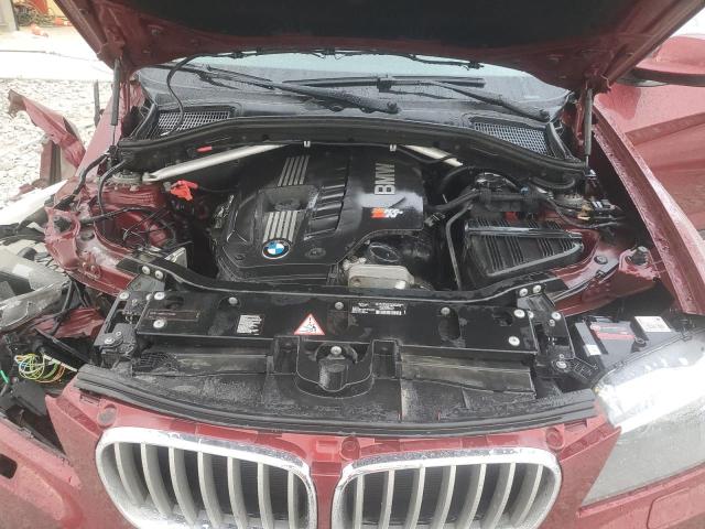 5UXWX5C52BL707532 - 2011 BMW X3 XDRIVE28I BURGUNDY photo 12